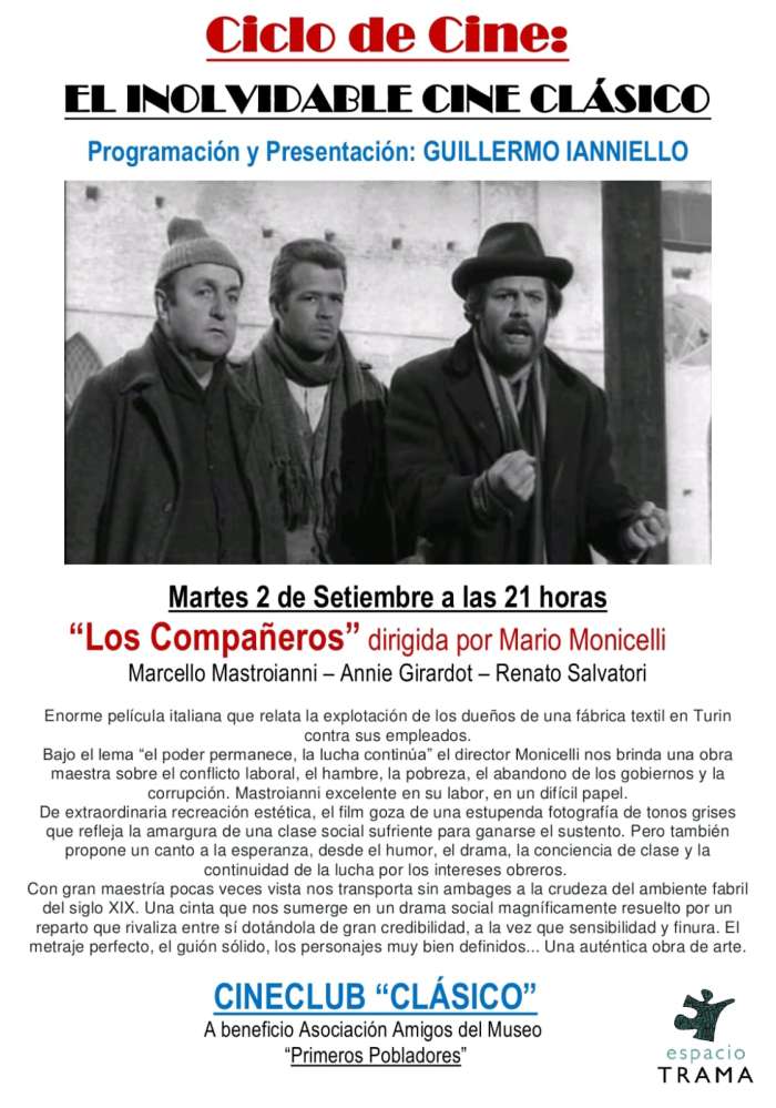 LOS COMPA�EROS ciclo de cine cl�sico